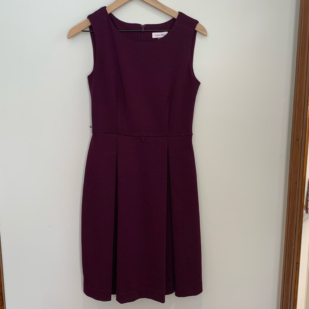 Calvin Klein Fit & Flare Dress Purple 4